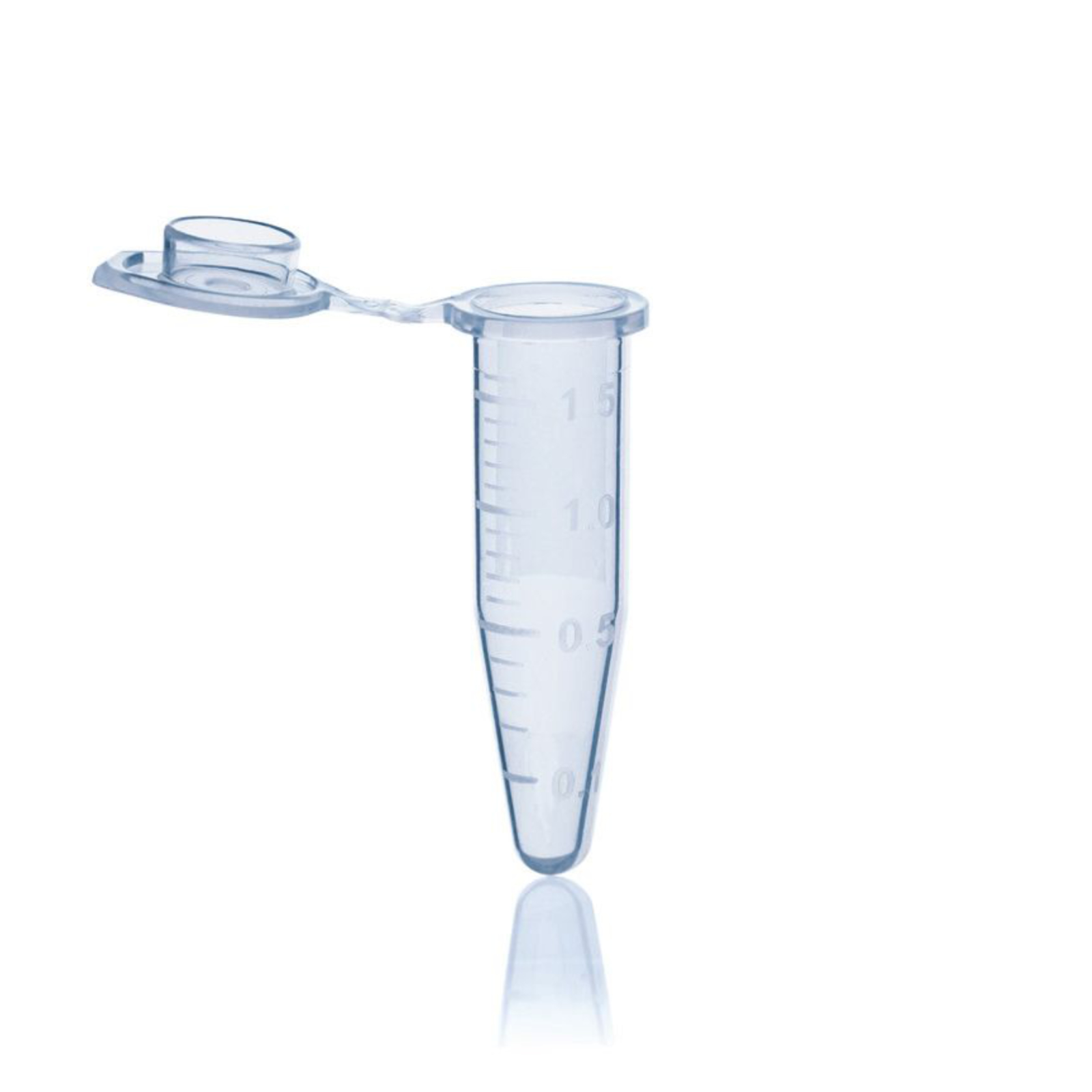 Probówki reakcyjne z pokrywką, podziałką i polem do opisu niebieskie Probówki reakcyjne z pokrywką, podziałką i polem do opisu niebieskie