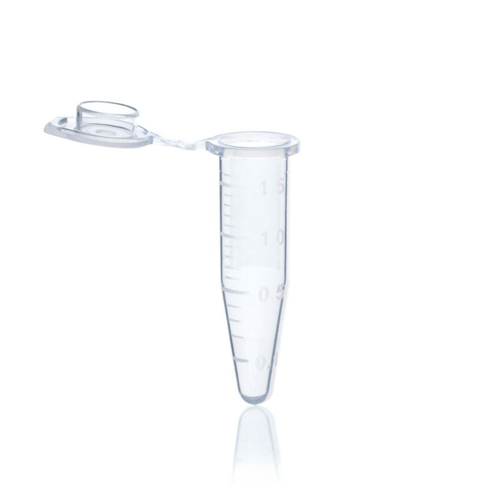 Probówki reakcyjne z pokrywką, podziałką i polem do opisu przezroczyste Probówki reakcyjne z pokrywką, podziałką i polem do opisu przezroczyste