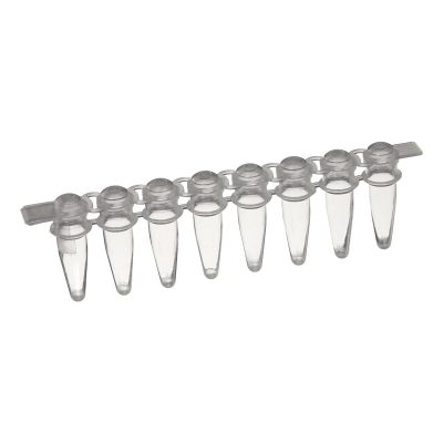 Probówki do PCR w paskach - 8-stanowiskowe - połączone z zatyczkami w pasku - poj. 0,2 ml