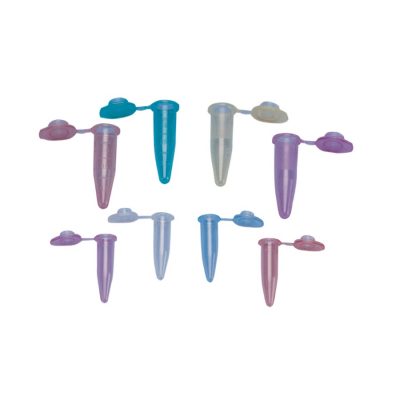 Probówki reakcyjne z pokrywką, kolorowe, 0,5 ml