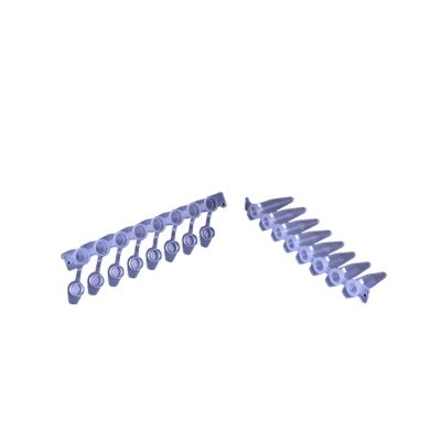 Probówki w paskach 0,2 ml, 8-stanowiskowe, High Profile, połączone z pojedynczymi pokrywkami Optical Caps