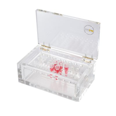 Pudełko i statywy chroniące przed promieniowaniem Beta