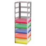 Stelaż do zamrażarki dla pudełek o wys. 50 mm - 2-8513 - stelaz-na-kriopudelka - stal-szlachetna - 8-miejsc - 446-mm