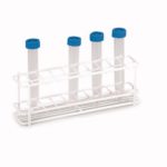 Statywy na probówki, wykonane ze stali powlekanej poliamidem - b-1070 - statyw-na-probowki-wykonany-ze-stali-powlekanej-poliamidem - 2-x-6 - 18-mm - 130-x-50-mm