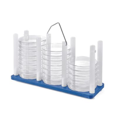 Statywy na szalki Petriego - z uchwytem - niebieski - 1