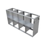 Stelaż na pudełka na probówki typu Falcon - 2-8292 - stelaz-na-kriopudelka - stal-szlachetna - 4 - 2 - 143-mm - 565-mm - 265-mm