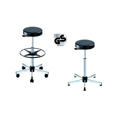 Taboret laboratoryjny z siedziskiem z PCV