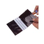 Torebki strunowe na próbki z LDPE - czarne - z polem do opisu - 1-7130 - worki-strunowe-na-probki - z-polem-opisowym - ldpe - 70-x-100-mm - czarne - 100-szt