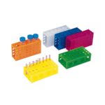 Uniwersalne statywy Combi na probówki - czterostronne - 2-2693 - zestaw-statywow-combi-5-szt-op - rozne-kolory - 5-szt