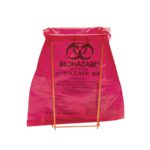 Stojak stołowy i worki na odpady Biohazard, 22 x 28 cm - 6-1042 - worki-na-odpady-biohazard-autoklawowalne - 22-x-28-cm - 100-szt