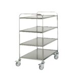Wózek transportowy ze stali szlachetnej, 3 lub 4 piętrowy - 2-7073 - wozek-transportowy-ze-stali-szlachetnej-4-pietrowy