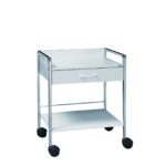 Wózek wielofunkcyjny - 2-7021 - wozek-wielofunkcyjny-chromowany-z-1-szuflada-bialy