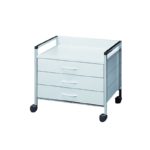 Wózek z szufladami, wys. 53 cm - 2-7030 - niski-wozek-z-2-szufladami-bialy