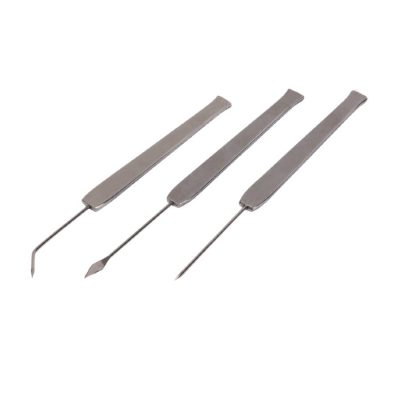 Zestaw igieł preparacyjnych ze stali szlachetnej (3 sztuki)
