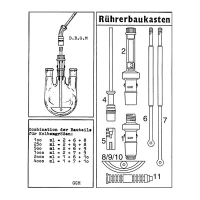 Elementy do montażu mieszadła według systemu KPG
