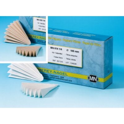 Filtracyjne sączki z bibuły, karbowane, o ubogiej zawartości azotu