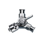 Kraniki metalowe z przyłączami Luer-Lock - 2-6285 - kranik-metalowy-2-drozny-w-ksztalcie-litery-y - 2-x-luer-lock-zenskie-1-x-luer-lock-meskie - 3