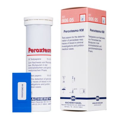 Papierki do oznaczeń jakościowych Peroxtesmo KM - do wykrywania śladów krwi