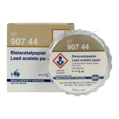 Papierki do oznaczeń jakościowych impregnowane octanem ołowiu - do wykrywania siarkowodoru i jonów siarczkowych