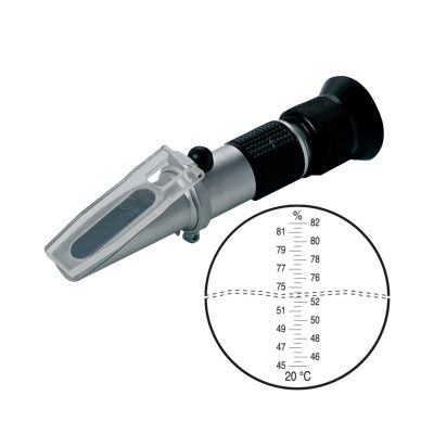 Refraktometr ręczny do płynnego cukru, marmolad, itp., 45-82% Brix