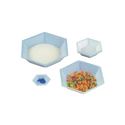 Sześciokątne naczynka wagowe jednorazowego użytku
