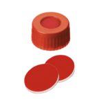 Nakrętki gwintowane ND9, krótki gwint, z septą - 7-0704 - nakretki-gwintowane-nd9-krotki-gwint - ptfe-czerwonysilikon-bialyptfe-czerwony - czerwony - 45-shore-a - 100-szt