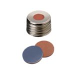 Nakrętki gwintowane magnetyczne ND18 z septą - 7-0849 - nakretki-z-otworem - butyl-czerwony-ptfe-szary-2 - 16-mm - 55-shore-a - 100-szt