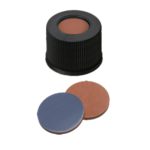 Nakrętki gwintowane ND13 z septą - 7-0774 - nakretki-z-otworem - butyl-czerwony-ptfe-szary-2 - 55-shore-a - 100-szt