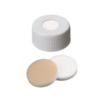 Nakrętki gwintowane ND24 z septą - 7-0861 - nakretki-z-otworem - silikon-naturalnyptfe-bezowy - 45-shore-a - 100-szt