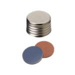 Nakrętki gwintowane magnetyczne ND18 z septą - 7-0850 - nakretki-zamkniete - butyl-czerwony-ptfe-szary-2 - 16-mm - 55-shore-a - 100-szt