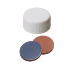 Nakrętki gwintowane ND24 z septą - 7-0860 - nakretki-zamkniete - butyl-czerwonyptfe-szary - 55-shore-a - 100-szt