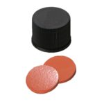 Nakrętki gwintowane ND13 z septą - 7-0771 - nakretki-zamkniete - kauczuk-naturalny-czerwono-pomaranczowytef-przezroczysty - 60-shore-a - 100-szt