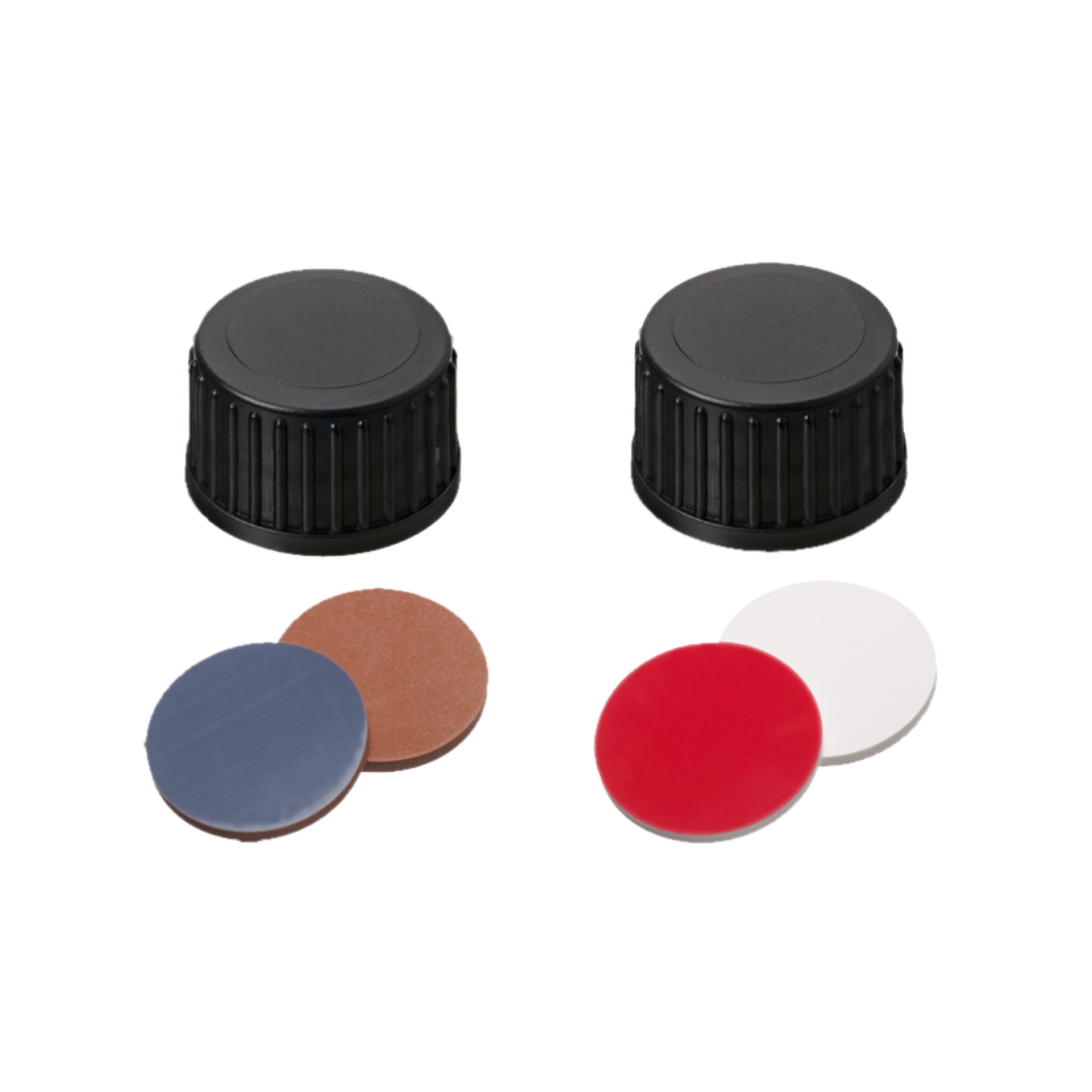 Zakrętki gwintowane z septą ND18 Zakrętki gwintowane z septą ND18