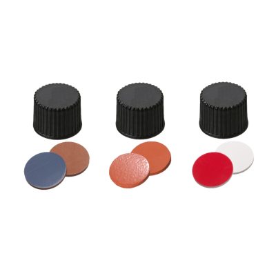 Zakrętki gwintowane z septą ND8 zamknięte