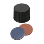 Zakrętki gwintowane z septą ND8 zamknięte - 7-0872 - zakretki-z-septa - butyl-czerwonyptfe-szary - 100-szt