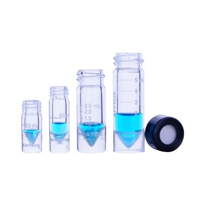 Fiolka V Wheaton zakręcana, z podziałką