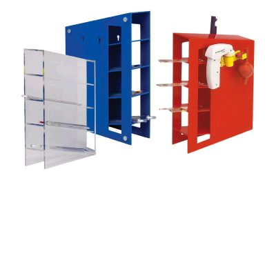 Statywy na termometry, areometry, pipety, płytki, lejki