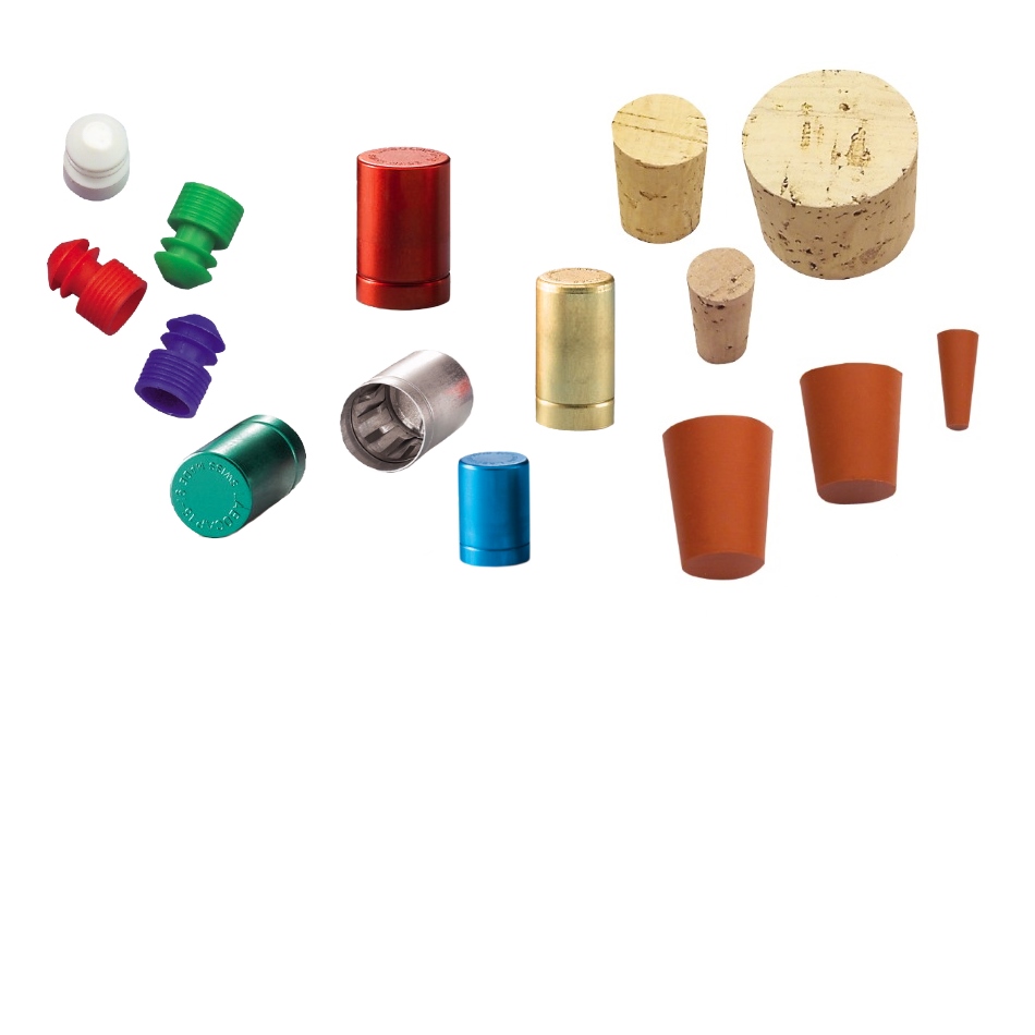 Korki, kapsle, zamknięcia do kolb i prob&oacute;wek