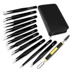 Zestaw pincet antystatycznych w etui - l-0432 - zestaw-pincet-antystatycznych-i-szpatulki-dwustronnej - 12-szt