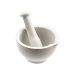 Moździerz porcelanowy z wylewem i tłuczkiem - l-1160 - mozdzierz-porcelanowy-z-wylewem-i-tluczkiem - 250-ml - 120-mm - 70-mm