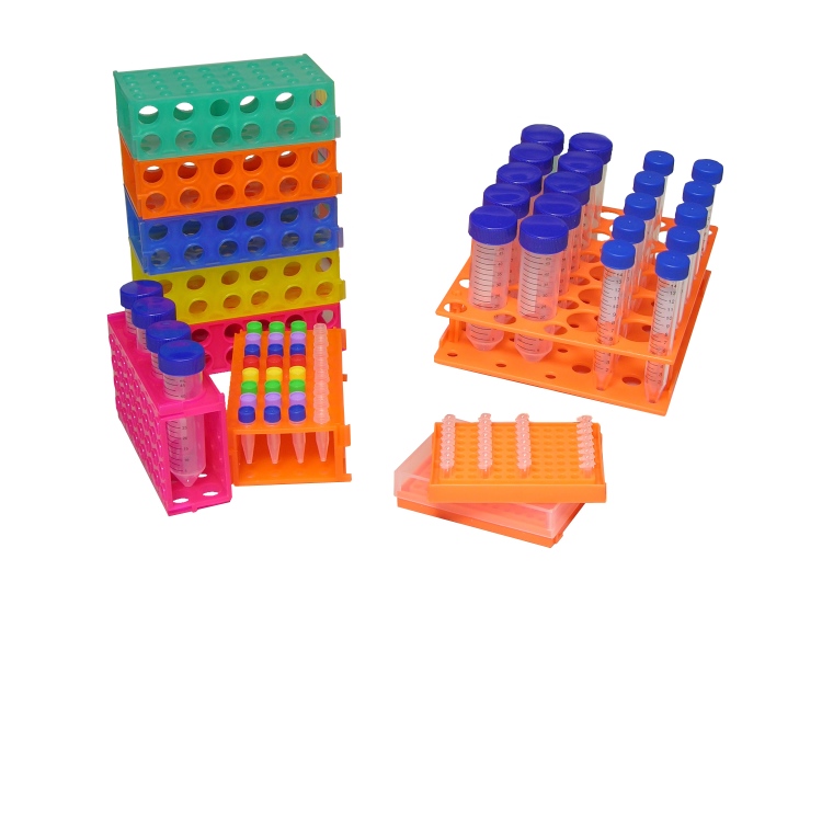 Statywy na probówki, fiolki, kuwety