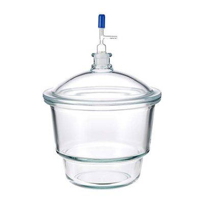 Eksykator próżniowy ze szkła Duran - ze szlifowanym kołnierzem - z tubusem typu Novus