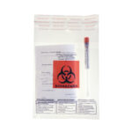 Worki na pr&oacute;bki z logo Biohazard &ndash; z kieszenią na dokumenty - p-1590 - worki-z-oznaczeniem-biohazard-z-kieszenia-na-dokumenty-2 - pe - 170-x-250-mm - 100-szt