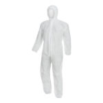 Kombinezon ochronny z PP z kapturem - biały - 4500-pp-xxl - kombinezon-ochronny-z-kapturem - xxl - bialy