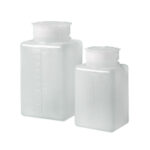 Kwadratowe butelki z HDPE - z szeroką szyją - b-4711 - kwadratowa-butelka-z-nakretkami - hdpe - 25-ml - 5-ml - 18-mm - 32-x-34-x-52-mm