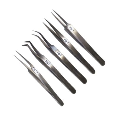 Zestaw pincet szpiczastych ze stali nierdzewnej