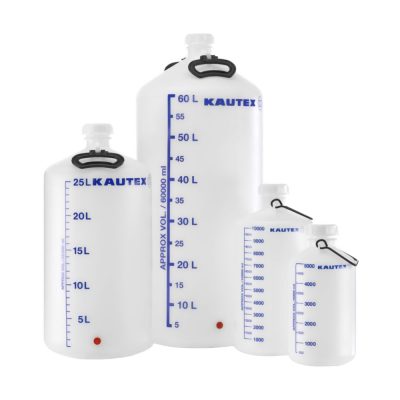 Butle z HDPE - z otworem na kran - bez kranu - o poj. 5 l - 60 l