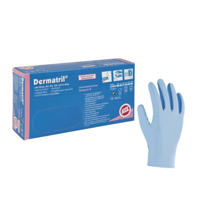 Rękawice nitrylowe Dermatril® 740 - bezpudrowe