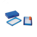 Kasetka na szkiełka podstawowe True North® - na 25 szkiełek - r-0135 - kasetka-na-szkielka-podstawowe - pc - niebieska - 88-x-141-x-35-mm - 25-miejsc - 1-szt
