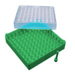 Kriopudełka 100-miejscowe z PC - a-733093 - kriopudelko-z-pc - zielone - 133-x-133-x-52-mm - 100-miejscowe - 1-szt